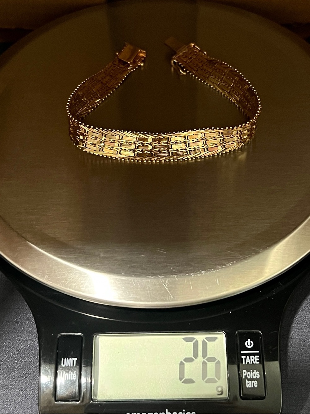 14K Imperial Gold Vintage 8in 13mm wide 26g Mirror-Bar Link bracelet Women/Men - Picture 12 of 13